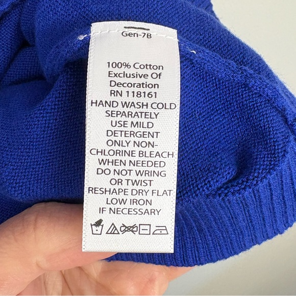 Quacker Factory Blue and White Sailor Top size 1X Donald Duck Twee kidcore EUC - Picture 5 of 11